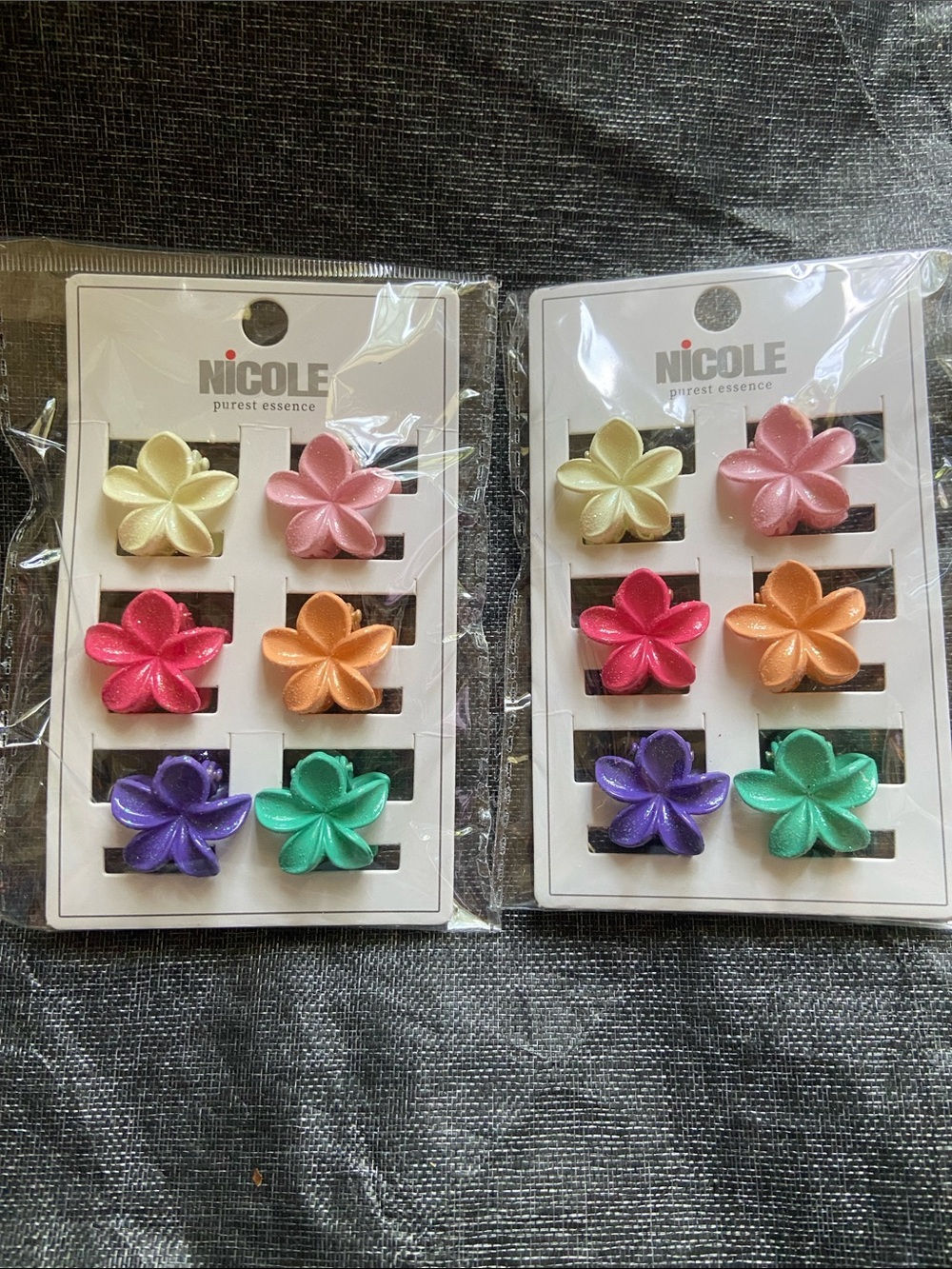 Nicole Floral Hair Clips Set of 2- Multicolor NIP
